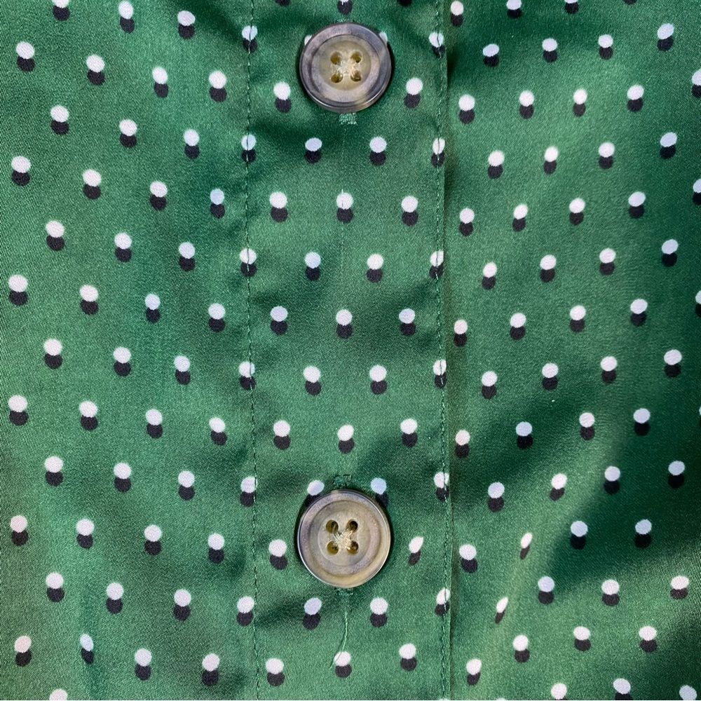 Who What Wear Green Maxi Skirt Polka Dot Prairie Cottagecore Size 6 - Picture 4 of 9